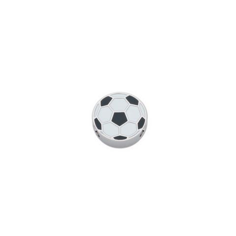 Детский кулон из полированной стали в форме футбольного мяча